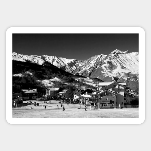 Saint Martin de Belleville 3 Valleys French Alps France Sticker by AndyEvansPhotos